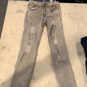 Zara Youth Grey Ripped Jeans